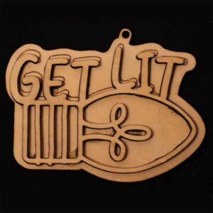 Christmas Light Bulb saying "Get Lit"