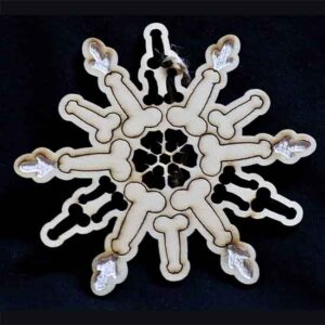 A snowflake made of penises